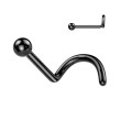 Piercing do nosu černý titan SET23NOS01BC
