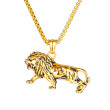 Ocelový náhrdelník zlatý lev 1700GD