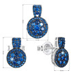 Stříbrné šperky s modrými zirkony 19024.3
