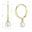 Luxusní perlové náušnice - kruhy 91P00030