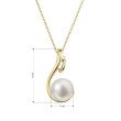 Zlatý náhrdelník s perlou 92P00039