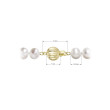 Perlový náhrdelník z říčních perel se zapínáním ze zlata 922001.1/9272A bílý