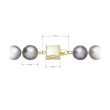 Perlový náhrdelník z říčních perel se zapínáním ze zlata 922028.3/9268A grey