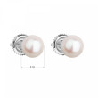 Luxusní perlové náušnice 821004.1 bílá