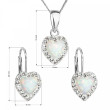 Stříbrná souprava šperků ve tvaru srdce 39161.1