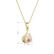 Zlatý perlový náhrdelník s diamantem 92PB00047