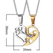 Ocelové náhrdelníky pro zamilované JCFCN059SG