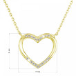 Elegantní náhrdelník srdce 12010.1 Au plating
