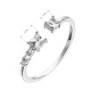 Elegantní prsten se zirkony - stříbrný 15003.1