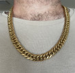 Pánský pozlacený náhrdelník z chirurgické oceli WJHN83GD