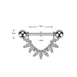 Stylový piercing do bradavky SEKSQ0172