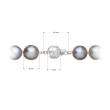 Perlový náhrdelník z říčních perel se zapínáním z bílého zlata 822028.3/9266B grey