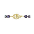 Luxusní perlový náhrdelník 922001.3/9265A dk.peacock