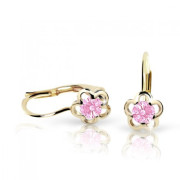 Zlaté náušnice Cutie Jewellery C1945Z-KL Pink