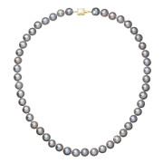 Perlový náhrdelník z říčních perel se zapínáním ze zlata 922028.3/9268A grey