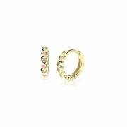 Zlaté náušnice kroužky Cutie Jewellery C3339Z-Růžová