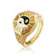 Ocelový prsten Jin Jang WJHZ573-GD