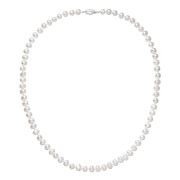 Perlový náhrdelník z říčních perel se zapínáním z bílého zlata 822001.1/9271B bílý