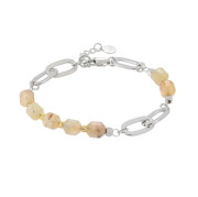 Ocelový náramek s citrínem BSS857ST-CT