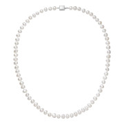 Perlový náhrdelník z říčních perel se zapínáním z bílého zlata 822001.1/9268B bílý