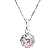 Stříbrný náhrdelník se Swarovski krystaly 32086.3 magic rose