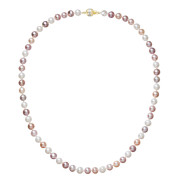 Perlový náhrdelník z říčních perel se zapínáním ze zlata 922004.3/9266A multi