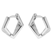 Stylové ocelové náušnice ve tvaru pětihranu WJHE1259