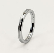 Ocelový prsten s diamantem GRSD25