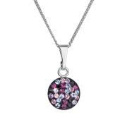 Stříbrný náhrdelník se Swarovski krystaly 32086.3 magic violet