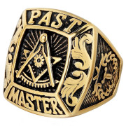 Ocelový prsten se symboly zednářů WJHZ1561