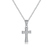 Ocelový náhrdelník křížek SEGX2356ST