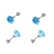 Ocelové náušnice pecky se zirkony WJHE1244-AB