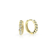Zlaté dětské náušnice kroužky Cutie Jewellery C3341Z-White