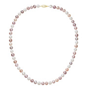 Perlový náhrdelník z říčních perel se zapínáním ze zlata 922004.3/9271A multi