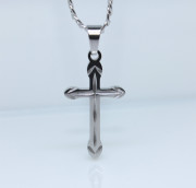 Ocelový náhrdelník křížek WJHP441