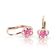 Zlaté dívčí náušnice Cutie Jewellery C1945R-KL Pink