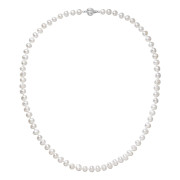 Perlový náhrdelník z říčních perel se zapínáním z bílého zlata 822001.1/9272B bílý