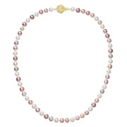 Perlový náhrdelník z říčních perel se zapínáním ze zlata 922004.3/9264A multi