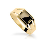 Pečetní zlatý prsten s onyxem Z6877Z