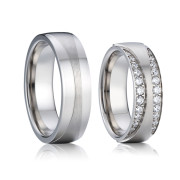 Ocelové snubní prsteny SPPL016