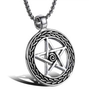 Náhrdelník pentagram v kruhu WJHC70