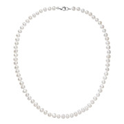 Perlový náhrdelník z říčních perel se zapínáním z bílého zlata 822001.1/9260B bílý