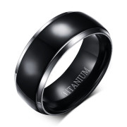 Černý titanový prsten pánský SETR004