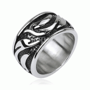 Ocelový prsten Spikes 1528