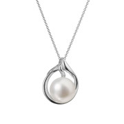Perlový náhrdelník z bílého zlata 82P00033