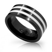 Moderní keramický prsten pro ženy Cerafi ZEBRANO 115