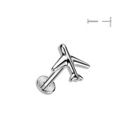 Titanová náušnice letadélko ITEL437-ST