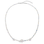 Stříbrný náhrdelník s krystaly Swarovski AB efekt hrozen 32064.2