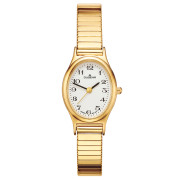 Dámské zlaté hodinky s natahovacím náramkem Dugena 4168003