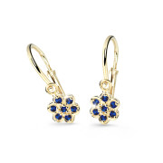 Náušnice pro miminko zlaté Cutie Jewellery C2746Z-Tmavě modrá